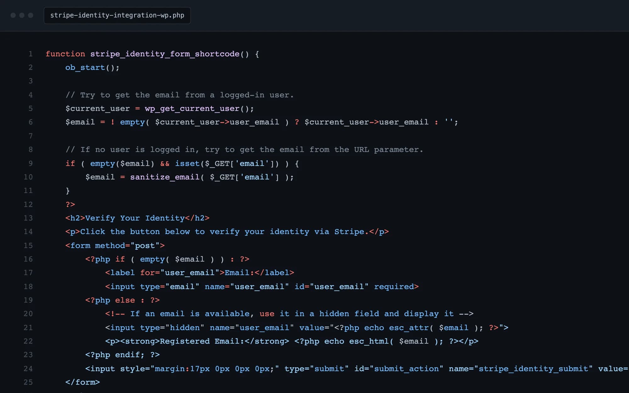 Stripe Identity screenshot